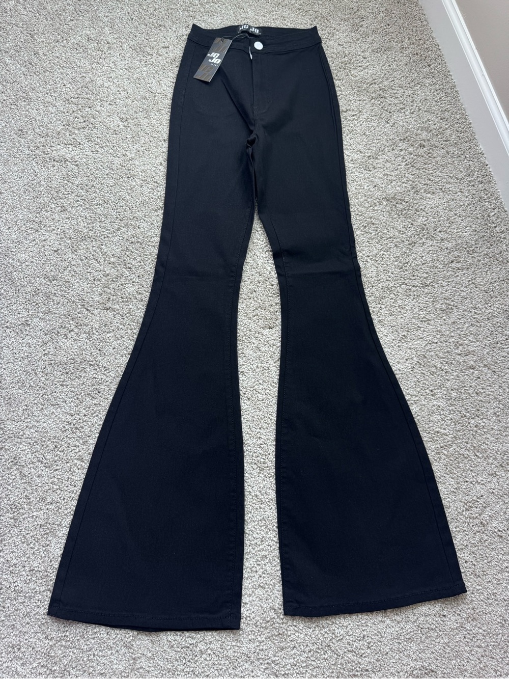 women’s JCJQ black high waisted flare jeans - S